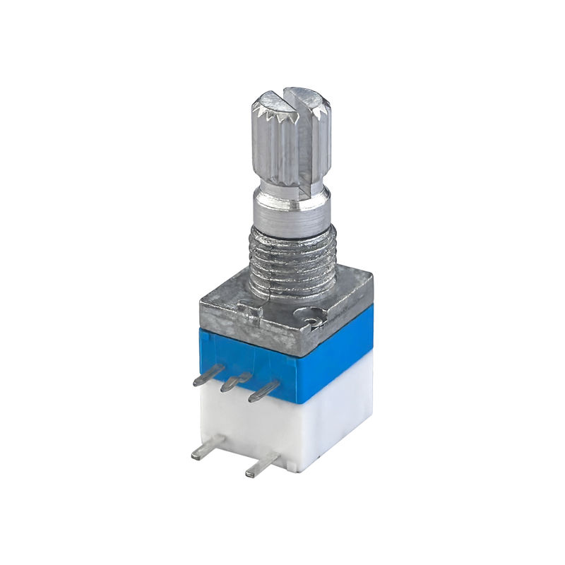 RV9110NS Round / Flat / Knurled Shaft Rotary Potentiometer with PCB Lug Terminal